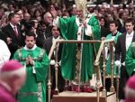 Pope Benedict on wheeled platform
