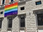 US Embassy 'pride' flag