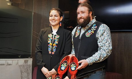 Canadian Indigenous gave pope moccasins