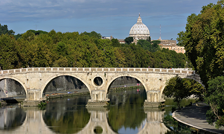 Rhine flood the Tiber