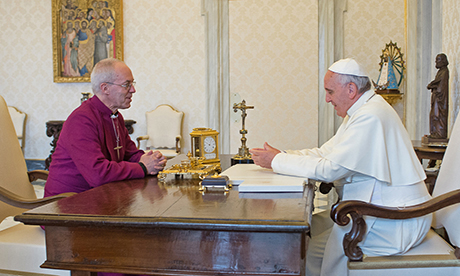 Pope Francis with Archbishop Welby